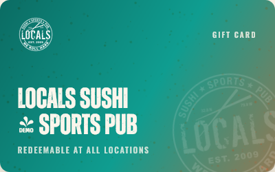 Locals Sushi content screenshot featuring fresh food, drinks and dining options