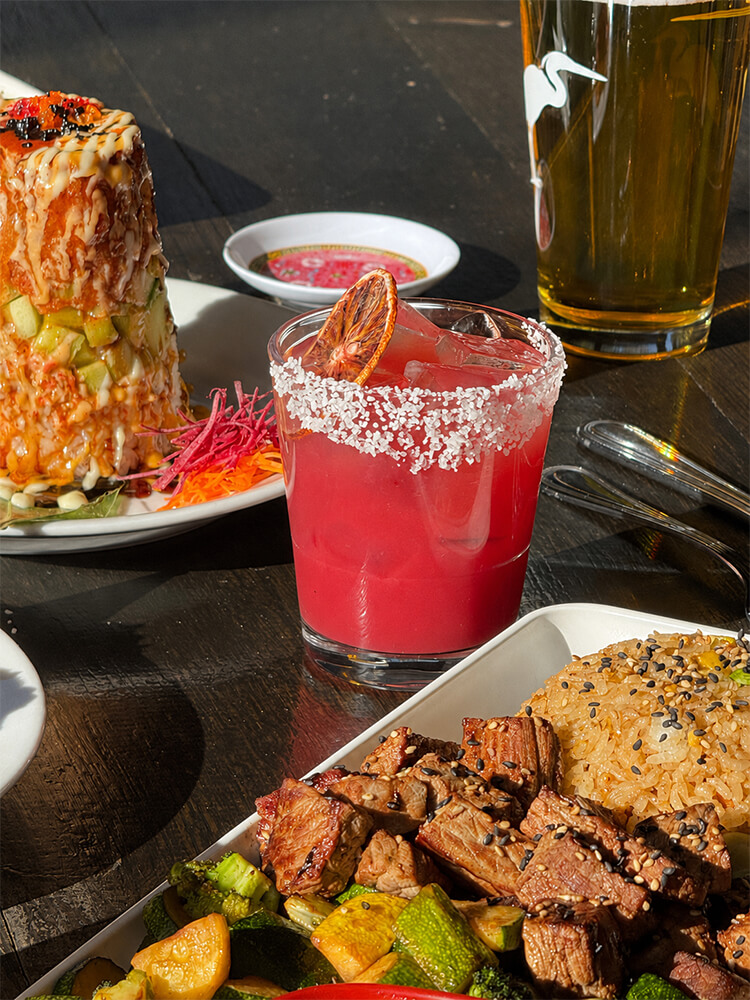 Real cocktails featuring fresh drinks and selections at Locals Sushi